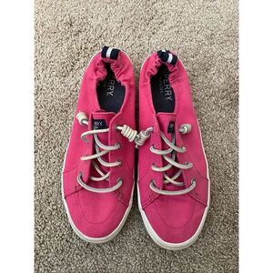 Sperry pink canvas sneakers size 8.5